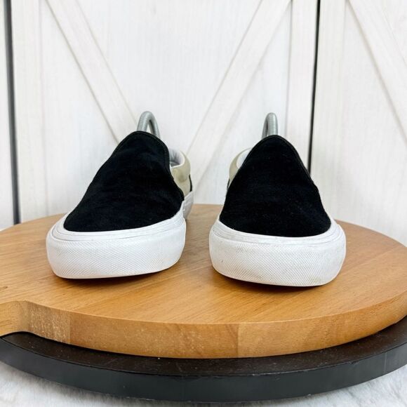 Vans x Shake Junt Slip On Pro Suede and Leather Slip On Sneakers Black Gold 8.5 - Picture 5 of 10